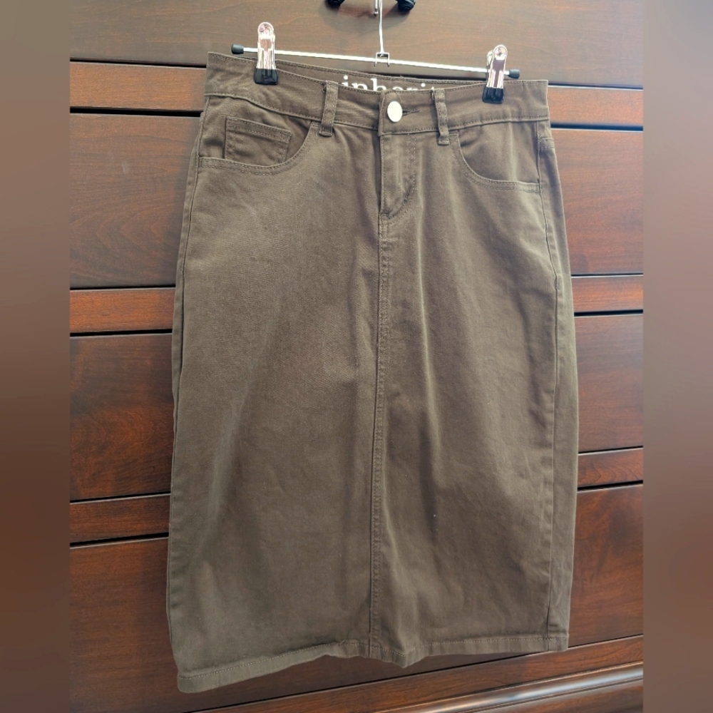 Inherit Clothing Company Dark Olive Remi Skirt